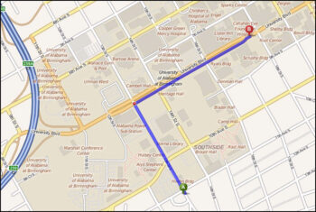 Map and directions to Callahan Eye Foundation Hospital