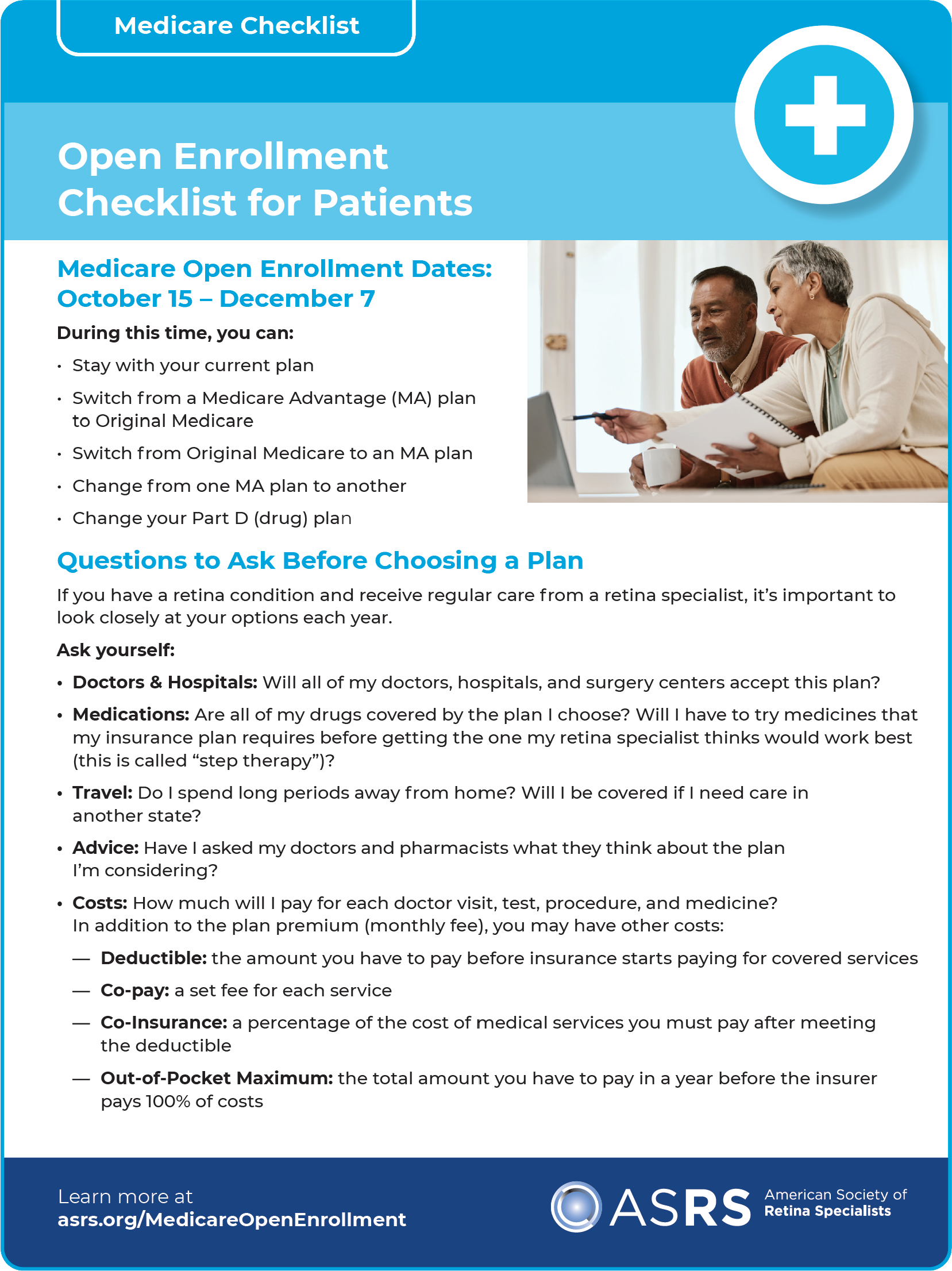Medicare Open Enrollment Patient Checklist - Click to download a printable version.